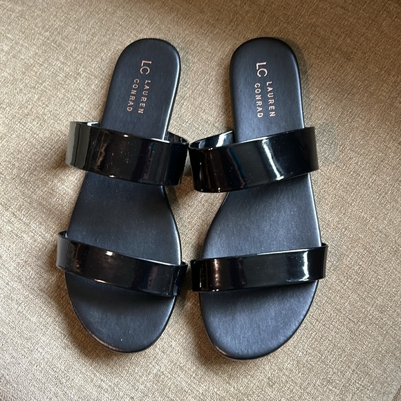 Lauren Conrad black sandals size 10 NEW - Picture 2 of 4